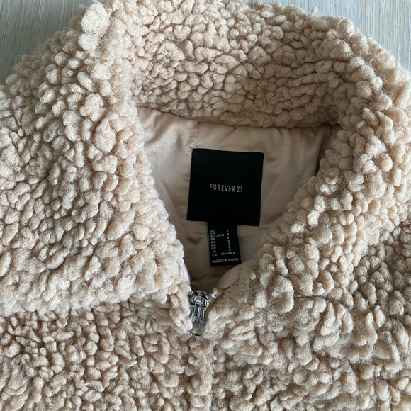 Peach pink teddy jacket - Picture 2 of 5